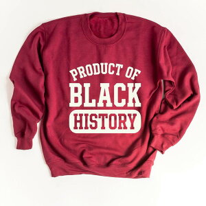 Simply Sage Market ���f�B�[�X �g�b�v�X T�V���c �X�E�F�b�g �O���t�B�b�N Simply Sage Market Product of Black History Varsity - Women's Graphic Sweatshirt Cardinal �u���b�N