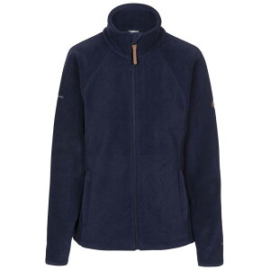 �g���X�p�X ���f�B�[�X �A�E�^�[ �W���P�b�g�E�u���]�� ���U�[ �t���[�X Trespass Womens/Ladies Trouper Leather Trim Fleece Jacket Navy �l�C�r�[