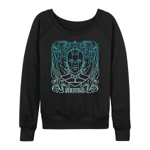�}�[�x�� ���f�B�[�X �g�b�v�X T�V���c �p�C�� Women's Marvel Guardians Of The Galaxy Nebula Nouveau French Terry Long Sleeve Tee Black �u���b�N