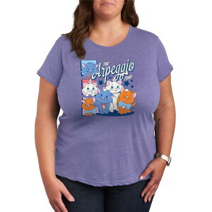 �f�B�Y�j�[ ���f�B�[�X �g�b�v�X T�V���c �v���X�T�C�Y �O���t�B�b�N Plusize Disney's The Aristocats The Arpeggio Tour Graphic Tee Heather Periwinkle �w�U�[