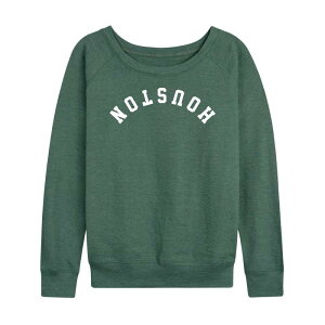�A�j���L�����N�^�[ ���f�B�[�X �g�b�v�X T�V���c �p�C�� �_�E�� Licensed Character Women's Houston Upside Down French Terry Long Sleeve Tee Heather Juniper �w�U�[