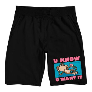 �A�j���L�����N�^�[ ���f�B�[�X �A���_�[�E�F�A �i�C�g�E�F�A �V���[�g�p���c Licensed Character Men's Bobby Jack U Know U Want It Pajama Shorts Black �u���b�N