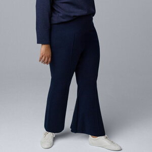 ���F���E�H�� ���f�B�[�X �{�g���X �J�W���A���p���c �v���X�T�C�Y �Z�[�^�[ Plusize Simply Vera Wang Sweater Kick Flare Pants Liberty Navy �l�C�r�[