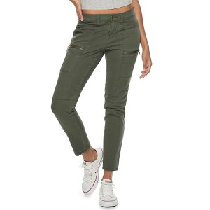 ���j�I���x�C ���f�B�[�X �{�g���X �J�W���A���p���c Juniors' UNIONBAY Blaire Stretch Utility Skinny Pants Fatigue Green �O���[��