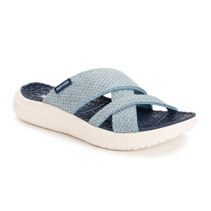 ���N���N�X ���f�B�[�X �V���[�Y �T���_�� MUK LUKSassy Women's Cross-Over Slide Sandals Turquoise �^�[�R�C�Y