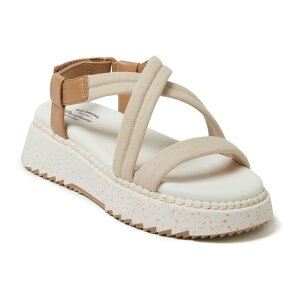 【送料無料】 ディアフォームズ レディース サンダル シューズ Dearfoams Daylen Women's Platform Sandals Beige