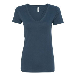 �t���\ ���f�B�[�X �g�b�v�X T�V���c V�l�b�N Floso Next Level Women ´ s Ideal V-Neck T-Shirt Indigo �C���f�B�S