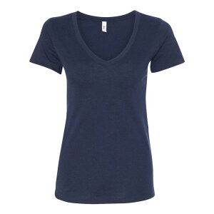 �t���\ ���f�B�[�X �g�b�v�X T�V���c V�l�b�N Floso Next Level Women ´ s Ideal V-Neck T-Shirt Midnight Navy �l�C�r�[