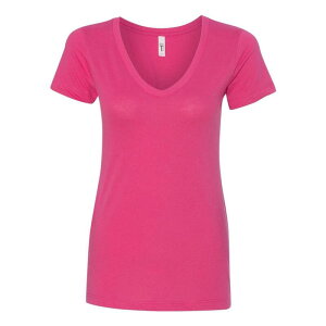 �t���\ ���f�B�[�X �g�b�v�X T�V���c V�l�b�N Floso Next Level Women ´ s Ideal V-Neck T-Shirt Raspberry