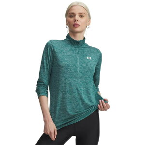 �A���_�[�A�[�}�[ ���f�B�[�X �A�E�^�[ �W���P�b�g�E�u���]�� Women's Under Armour Techalf-Zip Top Rack Green �O���[��