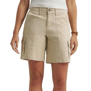 ���[ ���f�B�[�X �{�g���X �n�[�t�p���c�E�V���[�c �V���[�g�p���c Women's Lee Ultra Lux FLEX TO GO Cargo Shorts Pioneer Beige �x�[�W��