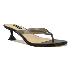 �i�C���E�F�X�g ���f�B�[�X �V���[�Y �p���v�X �T���_�� �q�[�� Nine West Crisee Women'slip-On Kitten Heel Dressandals Black �u���b�N