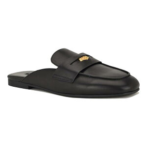 �i�C���E�F�X�g ���f�B�[�X �V���[�Y �T���_�� ���[�t�@�[ Nine West Evans Women'slip-On Penny Loafer Mules Black Leather �u���b�N