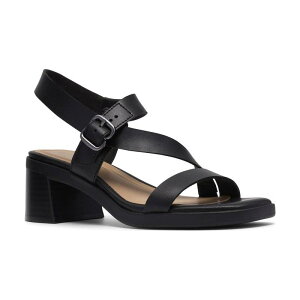 �N���[�N�X ���f�B�[�X �V���[�Y �p���v�X �T���_�� �q�[�� Clarks Jaylan Sol Women's Heeledressandals Black Leather �u���b�N