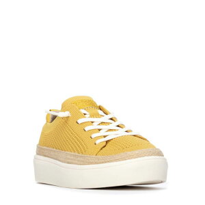 ���t���b�V�� ���f�B�[�X �V���[�Y �X�j�[�J�[ ���[�X Refresh Collection Women's Casualace-Up Sneakers 175233 Yellow �C�G���[