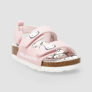 �A�j���L�����N�^�[ �L�b�Y �V���[�Y �T���_�� Licensed Character Hello Kitty Toddler Girls Double-Strap Sandals Pink �s���N