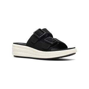�N���[�N�X ���f�B�[�X �V���[�Y �T���_�� Clarks Cloudsteppers Drift Faye Women's Cushioned Sandals Black Textile �u���b�N