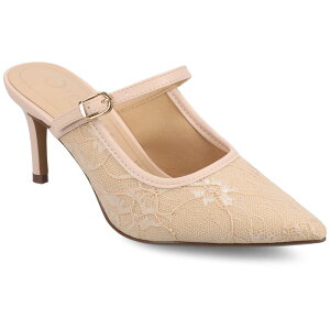 �W���[�j�[ ���f�B�[�X �V���[�Y �p���v�X �q�[�� Journee Tiffee Pointed Toe Women'slip-On Heels Bone Lace