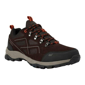 ���K�b�^ ���f�B�[�X �V���[�Y �X�j�[�J�[ �X�G�[�h Regatta Mens Vendeavour Suede Low Trainers Peat And Blaze Orange �I�����W