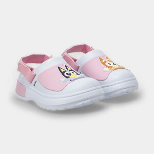 �A�j���L�����N�^�[ ���f�B�[�X �V���[�Y �T���_�� Licensed Character Bluey Toddler Girlslip-On Comfort Clogs Light Blue Pink �u���[