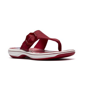 �N���[�N�X ���f�B�[�X �V���[�Y �T���_�� Clarks Cloudsteppers Breeze Cove Women's Cushioned Flip Flop Sandals Cherry