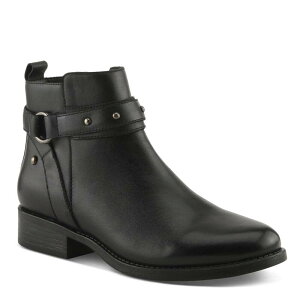 �X�v�����O�X�e�b�v ���f�B�[�X �V���[�Y �u�[�c�E���C���u�[�c �A���N�� Spring Step Shoeler Women's Ankle Boots with Strap Detail Black �u���b�N