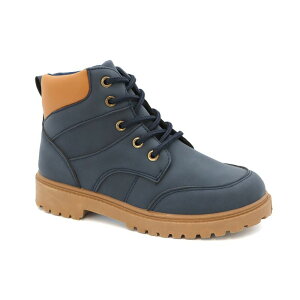 ���L ���f�B�[�X �V���[�Y �u�[�c�E���C���u�[�c ���[�X Yoki Tudor Boys Lace-Up Zipper Combat Boots Navy �l�C�r�[