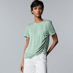 ���F���E�H�� ���f�B�[�X �g�b�v�X T�V���c �M���U�[ Women'simply Vera Wang Side Ruched Tee Dreamy Sage �Z�[�W