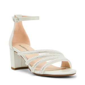 �}�b�f���K�[�� ���f�B�[�X �V���[�Y �p���v�X �V���N �A���N�� �q�[�� madden girl MSILKA' Girls Block Heel Ankle Strap Heels White �z���C�g