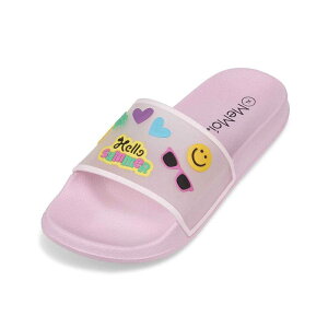 �����C ���f�B�[�X �V���[�Y �T���_�� MeMoi Boys and Girlsuper-Soft Cushioned Hello Summer Slide Sandal Pink �s���N