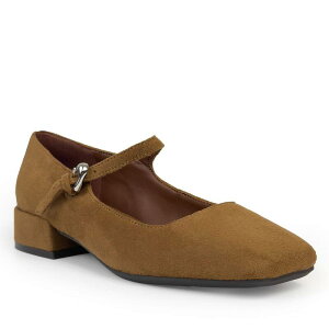 �G�A���\�[���Y ���f�B�[�X �V���[�Y �p���v�X �q�[�� Aerosoles Isannah Women's Block Heel Mary Jane Shoes Brown Faux Suede �u���E��