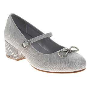�o�b�W�F���[�~�V���J ���f�B�[�X �V���[�Y �p���v�X Badgley Mischka Elegant Sparkle Comfort Fit Little Kid Girls Dresshoes Gray �O���[
