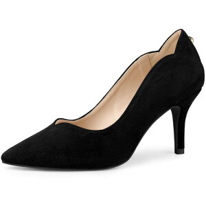 �A���O�� �P�[ ���f�B�[�X �V���[�Y �p���v�X �q�[�� ALLEGRA K Women's Pointed Toe Pull on Stiletto Heels Pumps Black �u���b�N