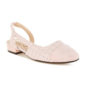 �����h�����O ���f�B�[�X �V���[�Y �T���_�� �L���b�v London Rag Karita Women's Plaid Cap Toe Flats Pink �s���N