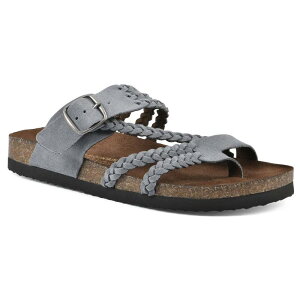 �z���C�g�}�E���e�� ���f�B�[�X �V���[�Y �T���_�� White Mountain Hayleigh Women's Cushioned Slingback Sandals Blue Raspberry Suede �u���[