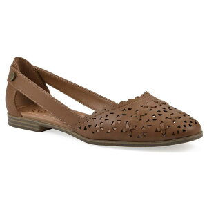 �z���C�g�}�E���e�� ���f�B�[�X �V���[�Y �T���_�� White Mountainobler Women's Pointed Toe Flats Tan Smooth �^��