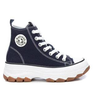 ���t���b�V�� ���f�B�[�X �V���[�Y �X�j�[�J�[ Refresh Women's Canvas High-Top Urban Sneakers 171919 Navy �l�C�r�[