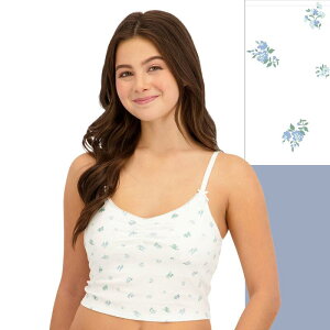 �G�X�I�[ ���f�B�[�X �A���_�[�E�F�A �u���W���[ �t�����[�� �t�����[ Juniors' SO 2-Pack Floral Bra Cami Set SO51-110P2 Blue Pack �u���[