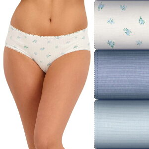 �G�X�I�[ ���f�B�[�X �A���_�[�E�F�A �p���c Juniors' SO 3-Pack Textured Hipster PantiesO72-110P3 Blue Pack �u���[