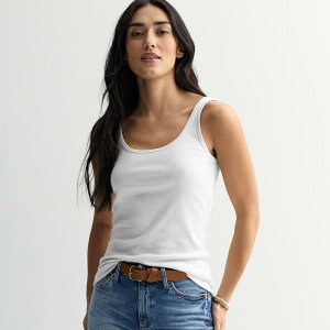 �\�m�} ���f�B�[�X �g�b�v�X T�V���c �v�` Petite Sonoma Goods For Lifeveryday Layering Tank Top Vital White �z���C�g