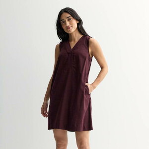 �\�m�} ���f�B�[�X �g�b�v�X �����s�[�X Women'sonoma Goods For Lifeveryday Shift Dress Proteus Plum �v����