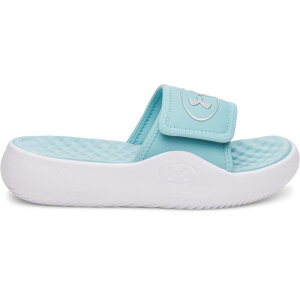 �A���_�[�A�[�}�[ ���f�B�[�X �V���[�Y �T���_�� Under Armour Ignite Pro 8 Kids' Slide Sandals Blue Haze Iridescent �u���[