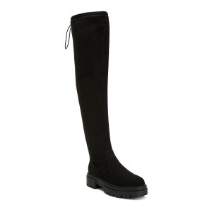 �����h�����O ���f�B�[�X �V���[�Y �u�[�c�E���C���u�[�c London Rag Babette Women's Drawstring Knee High Boots Black �u���b�N