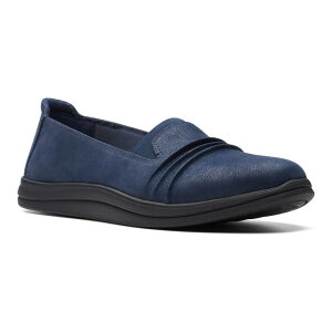 �N���[�N�X ���f�B�[�X �V���[�Y �X���b�|���E���[�t�@�[ Clarks Breeze Sol Women'slip-On Shoes Navy �l�C�r�[
