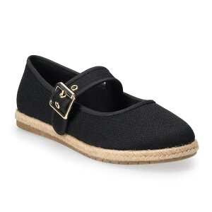 LC Lauren Conrad ���f�B�[�X �V���[�Y �T���_�� LC Lauren Conrad Holland Women's Espadrille Mary Jane Flats Black �u���b�N