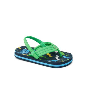 ���[�t ���f�B�[�X �V���[�Y �T���_�� REEF Little Ahi Kidslip-On Sandals Multishark �}���`�J���[