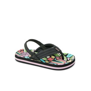 ���[�t ���f�B�[�X �V���[�Y �T���_�� REEF Little Ahi Kidslip-On Sandals Tropicalrainbow