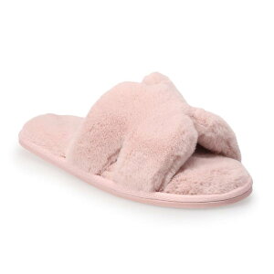 LC Lauren Conrad ���f�B�[�X �V���[�Y �T���_�� LC Lauren Conrad Aston Women's Faux Fur Slide Slippers Blush �u���b�V��