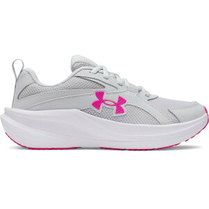 �A���_�[�A�[�}�[ ���f�B�[�X �V���[�Y �X�j�[�J�[ ���[�X Under Armour Assert 11 Big Kids Charged+ Lace-Up Running Shoes Halo Gray Rebel Pink �O���[