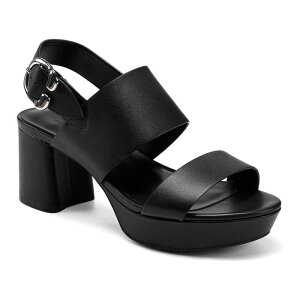 �G�A���\�[���Y ���f�B�[�X �V���[�Y �p���v�X �v���b�g�t�H�[�� �T���_�� ���U�[ Aerosoles Camera Women's Leather Platform Sandals Black Leather �u���b�N